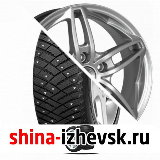 Колесо в сборе Goodyear Ultra Grip Ice Arctic 215/65 R16 T 98 + СКАД Турин 6.5xR16 5×114.3 ET50 DIA66.1 Серебристый в Ижевске